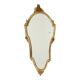 Miroir cranté en or classique Deknudt, biseauté, style Louis XVI, 94 cm