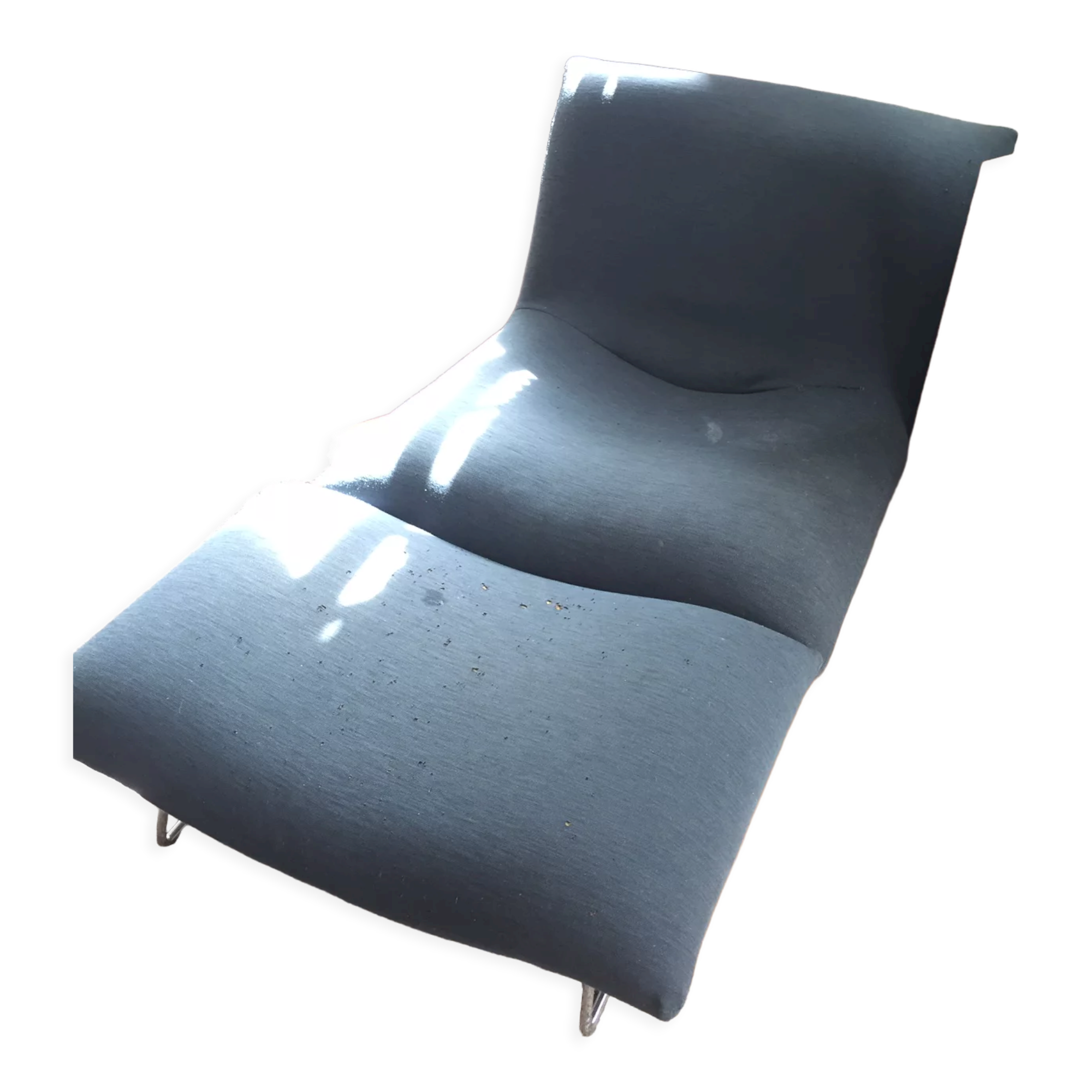 Fauteuil lounge et ottoman design Pascal Mourgue modèle Câlin pour Cinna
