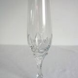 8 flûtes à champagne en cristal ciselé vintage