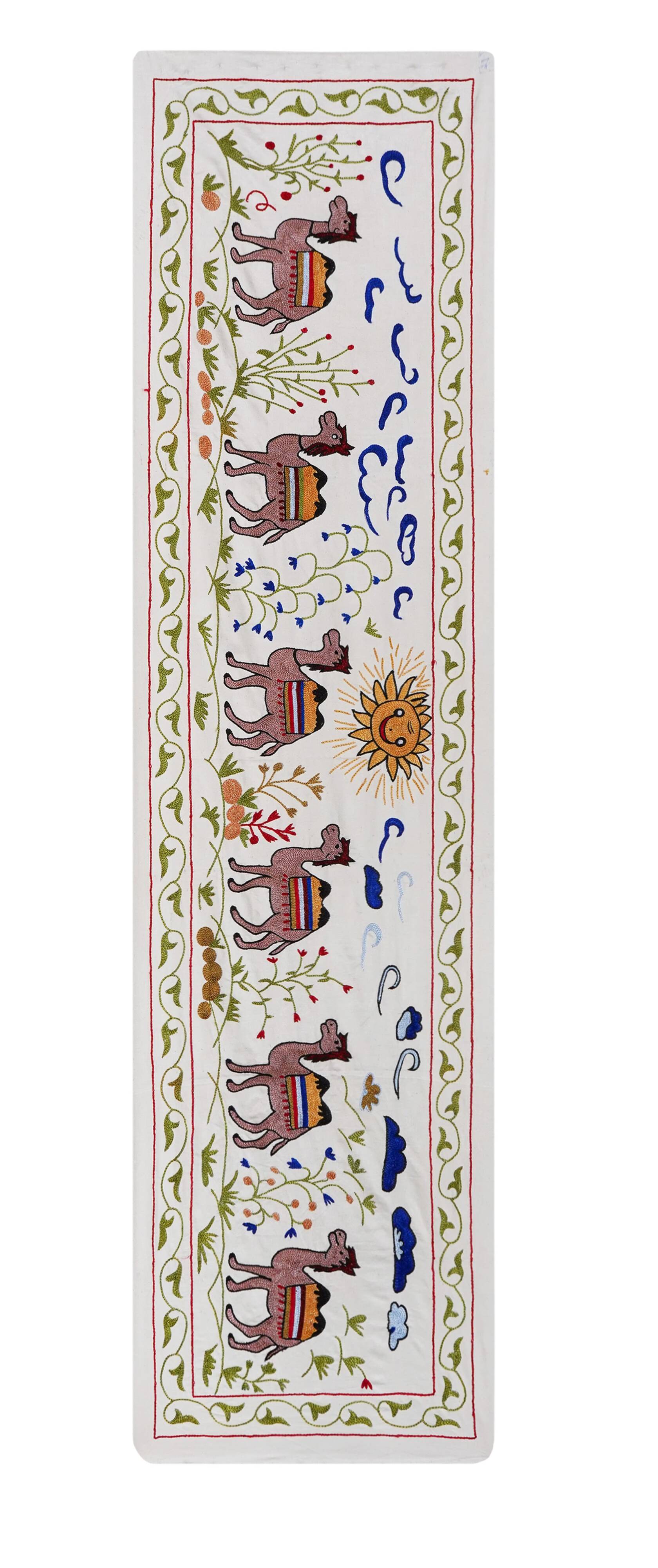 Hand-knotted rug, vintage Turkish rug 52x190 cm