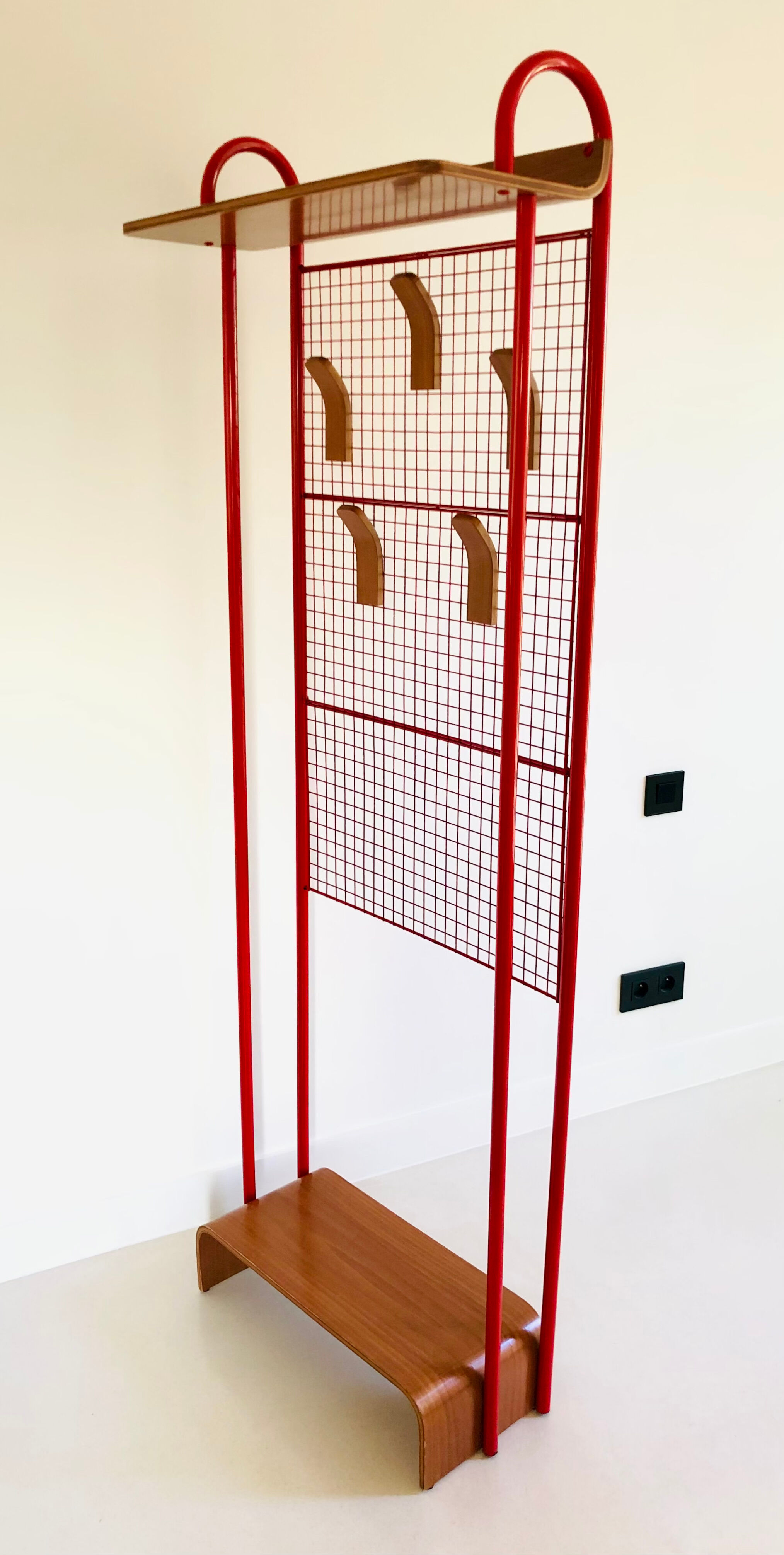 Coat rack grid on foot, Italy 80s