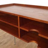 Scandinavian vintage console in teak and chrome 1970