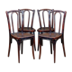 Lot 4 chairs bistro Baumann and Buchon early 20th century