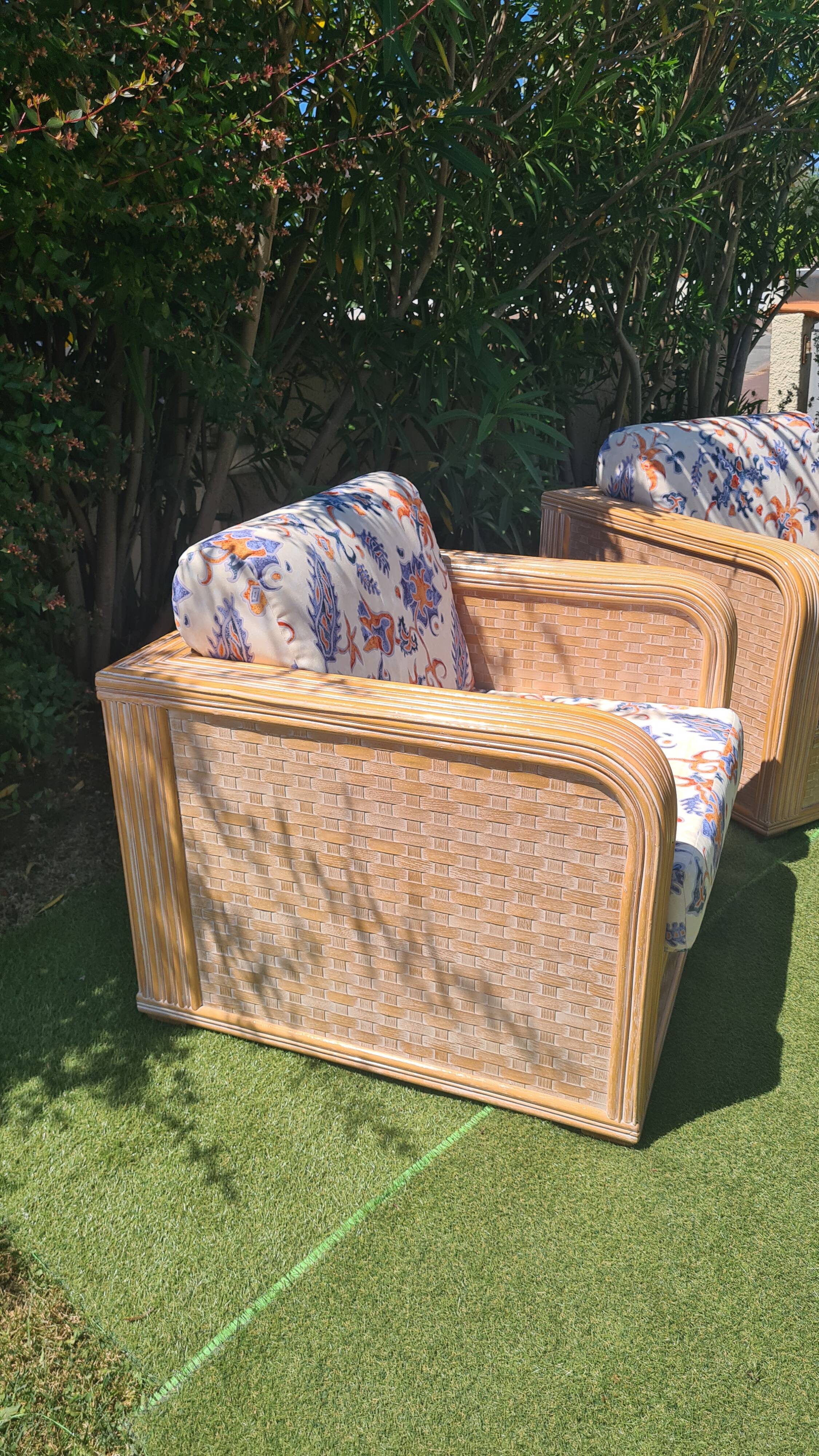 Design rattan club chairs