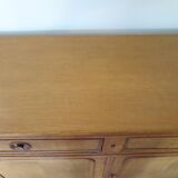 Old - Beautiful solid oak sideboard - 2 doors - 2 drawers in golden oak color