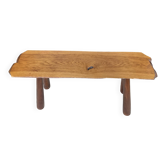 Banc de ferme brutaliste en bois massif