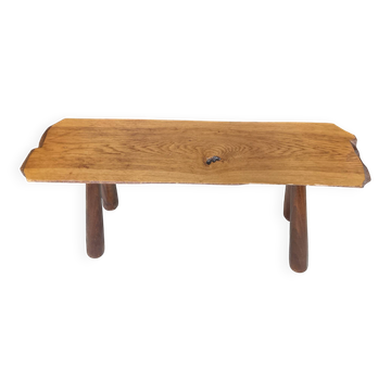 Banc de ferme brutaliste en bois massif