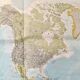 Map planisphere the vintage world 127x81cm 70s
