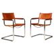 Pair of Cantilever Tubular Steel Armchairs MG5 Grassi style, 1970´s