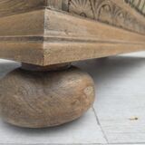 1950s, Danish 2-seater sofa, green furniture wool, oak wood.