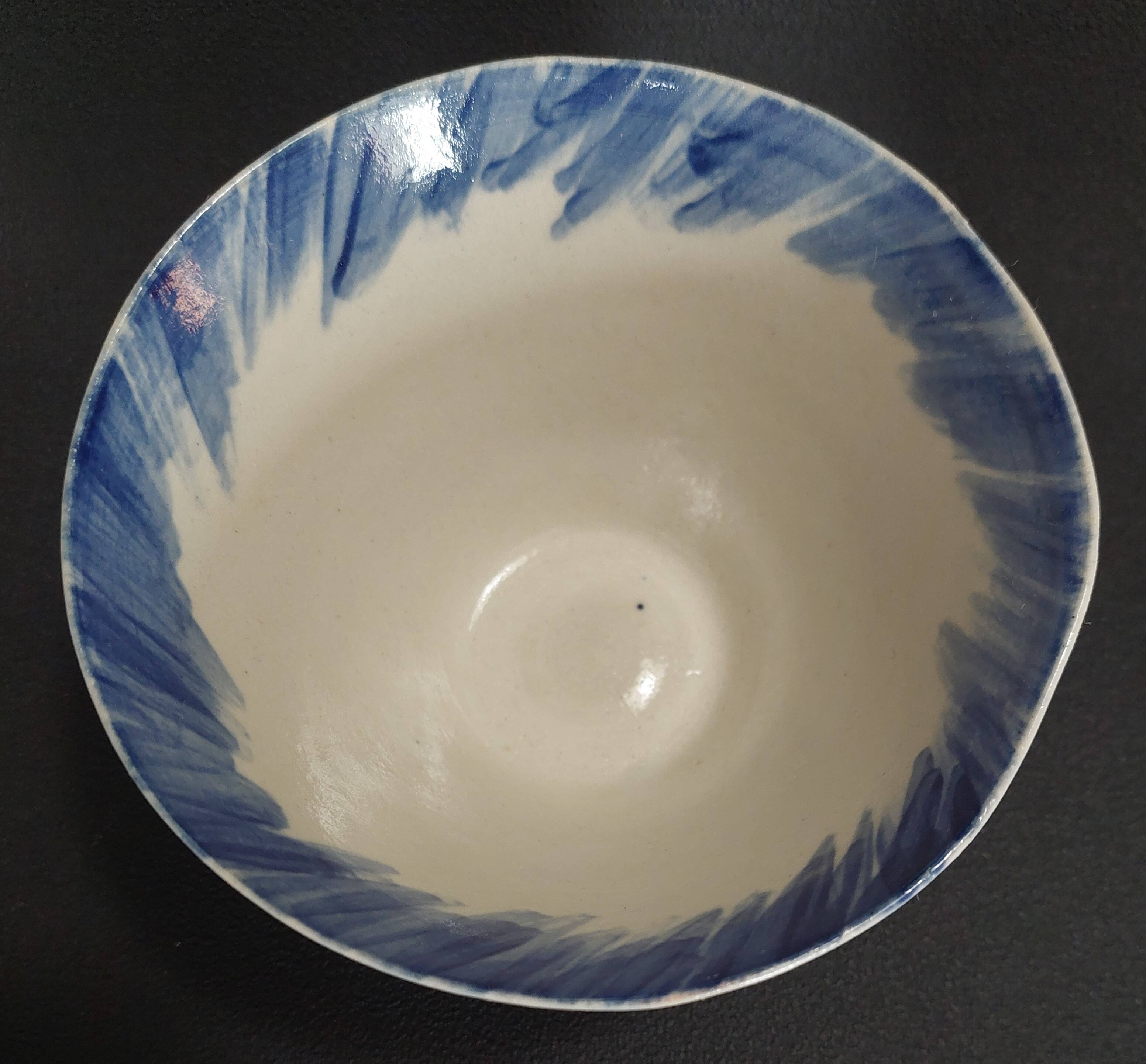 Vintage matcha bowl, stoneware, handcrafted.