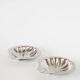 Paire de vide-poches coquillages en inox, design, 1970