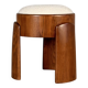 Tabouret en frêne et tissu bouclé Dedar Milano par Forme, Italie