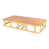 Large rattan and cane coffee table