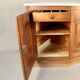 19th century walnut corner cupboard with Carrara marble top