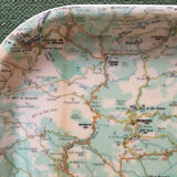 Vintage Côte d'Azur road map tray