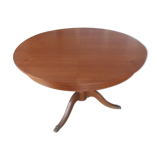 Wooden round table central feet with extensions