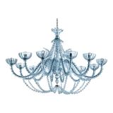 Venetian Cà Rezzonico Floral Gold Murano Style Glass Chandelier