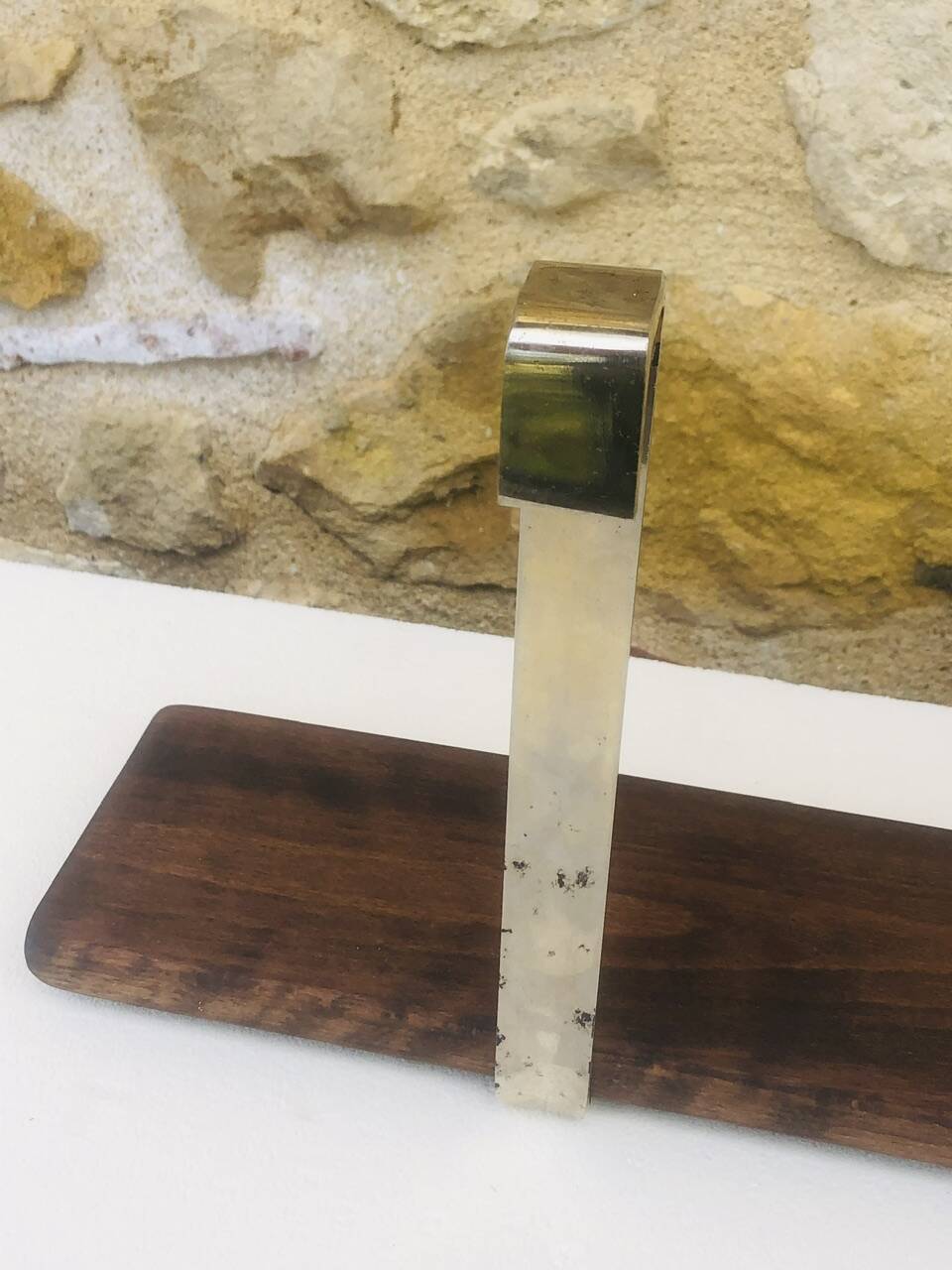 Vintage wall shelf, hanging, metal and wood