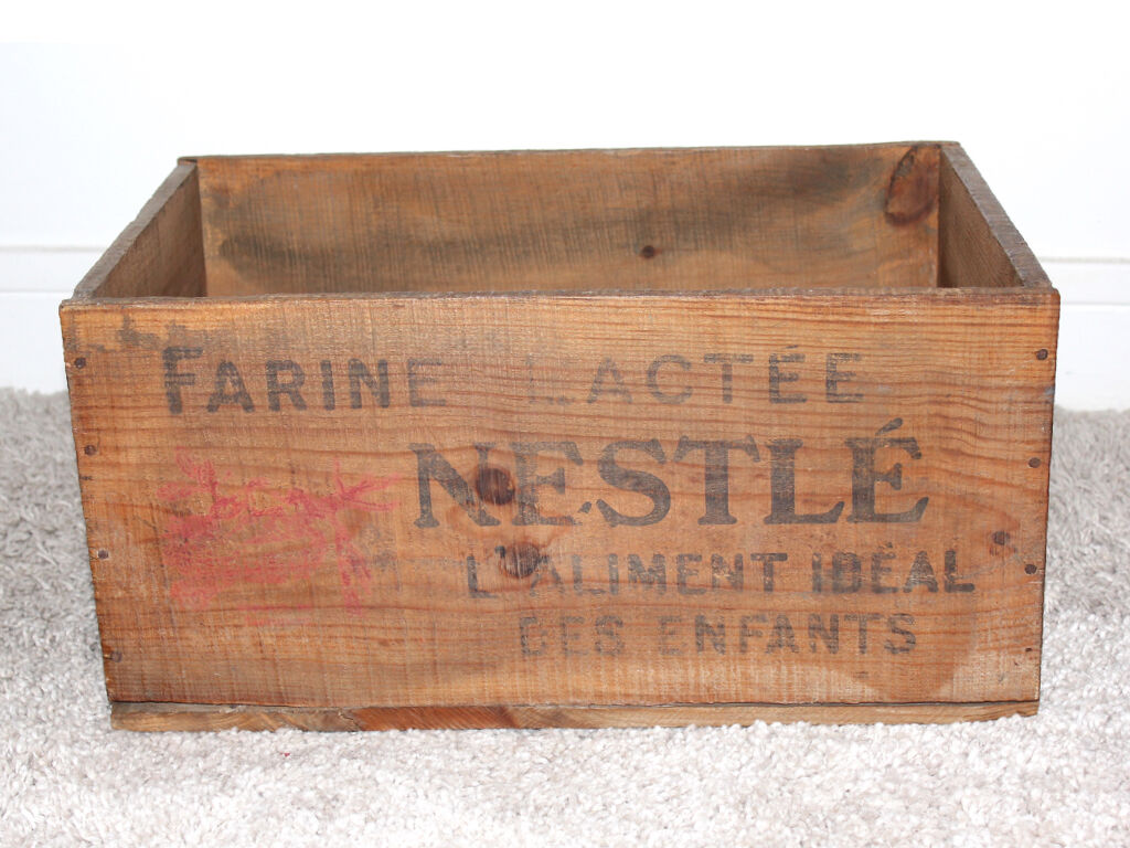 Nestlé wooden crate