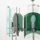 Grande lampe suspension en verre style Fontana Arte, milieu du siècle, Italie, années 1960