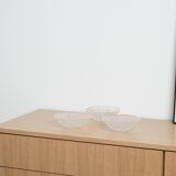 Set of glass bowls, Italian design, 1970s, production: Italy