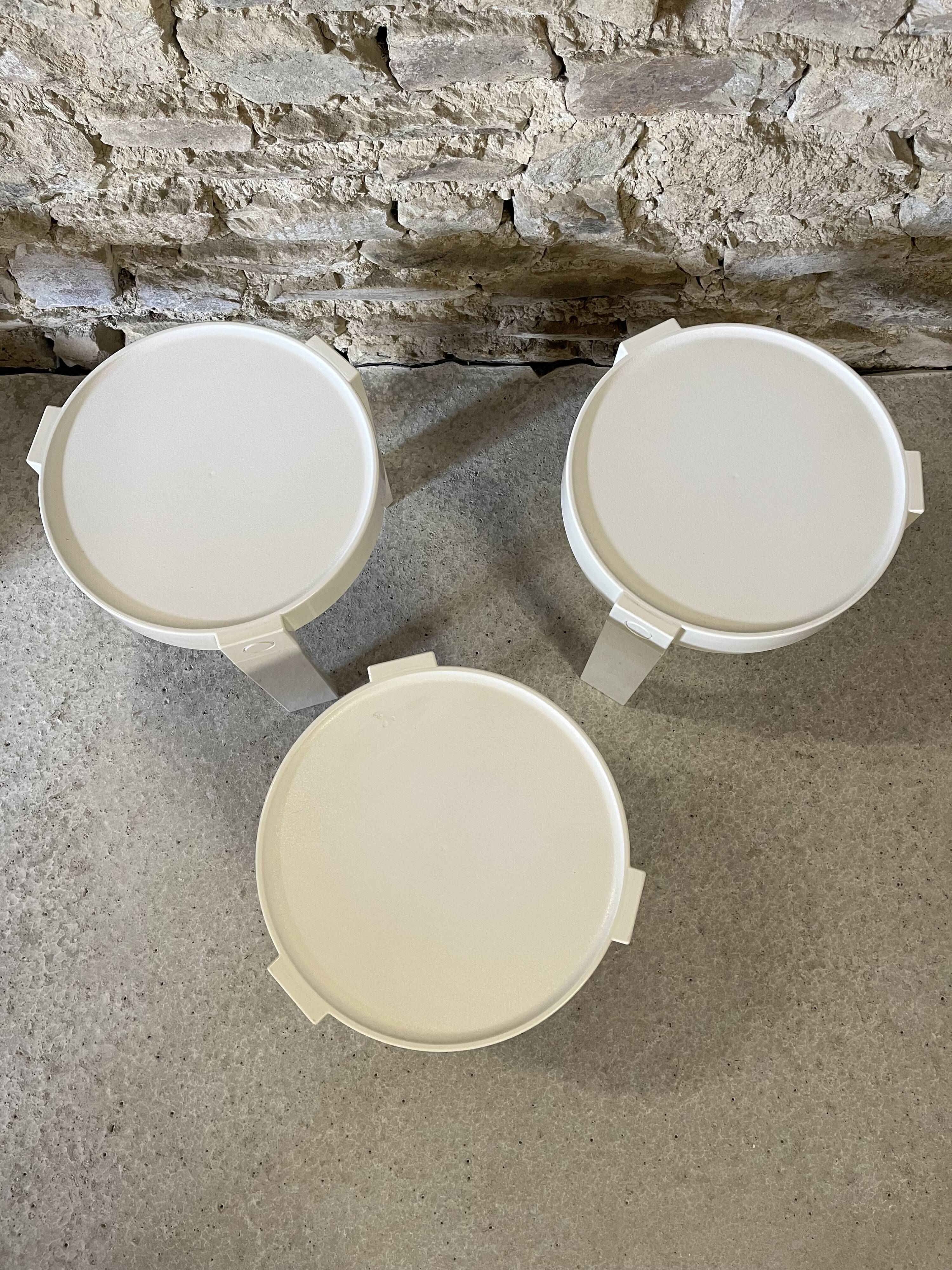 Trio of coffee tables / sofa ends FLAIR for Prisunic 1970
