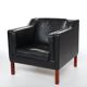 70s leather armchair