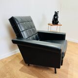 Fauteuil skaï noir