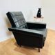 Fauteuil skaï noir