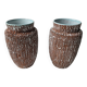 Paire de Vases en céramique années 50 Signé BFK A ART par Ernest d'Hossche