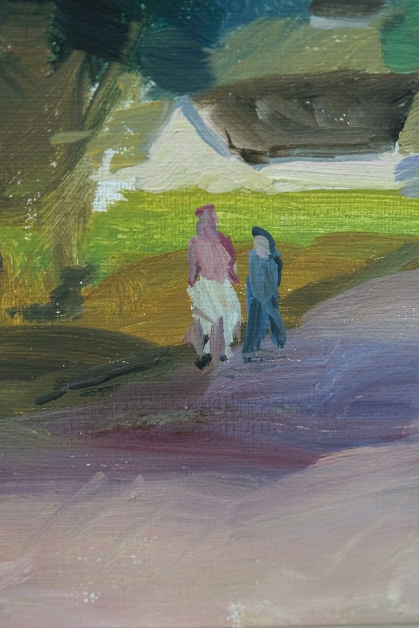 Axel Hamborn (1892-1971) Swedish modern landscape, 1960s, oil on canvas, framed