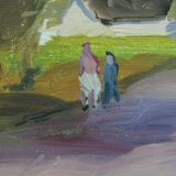 Axel Hamborn (1892-1971) Swedish modern landscape, 1960s, oil on canvas, framed