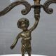 "Il mio bel foco" pair of candlesticks XIXth cherubs 3 torchieres
