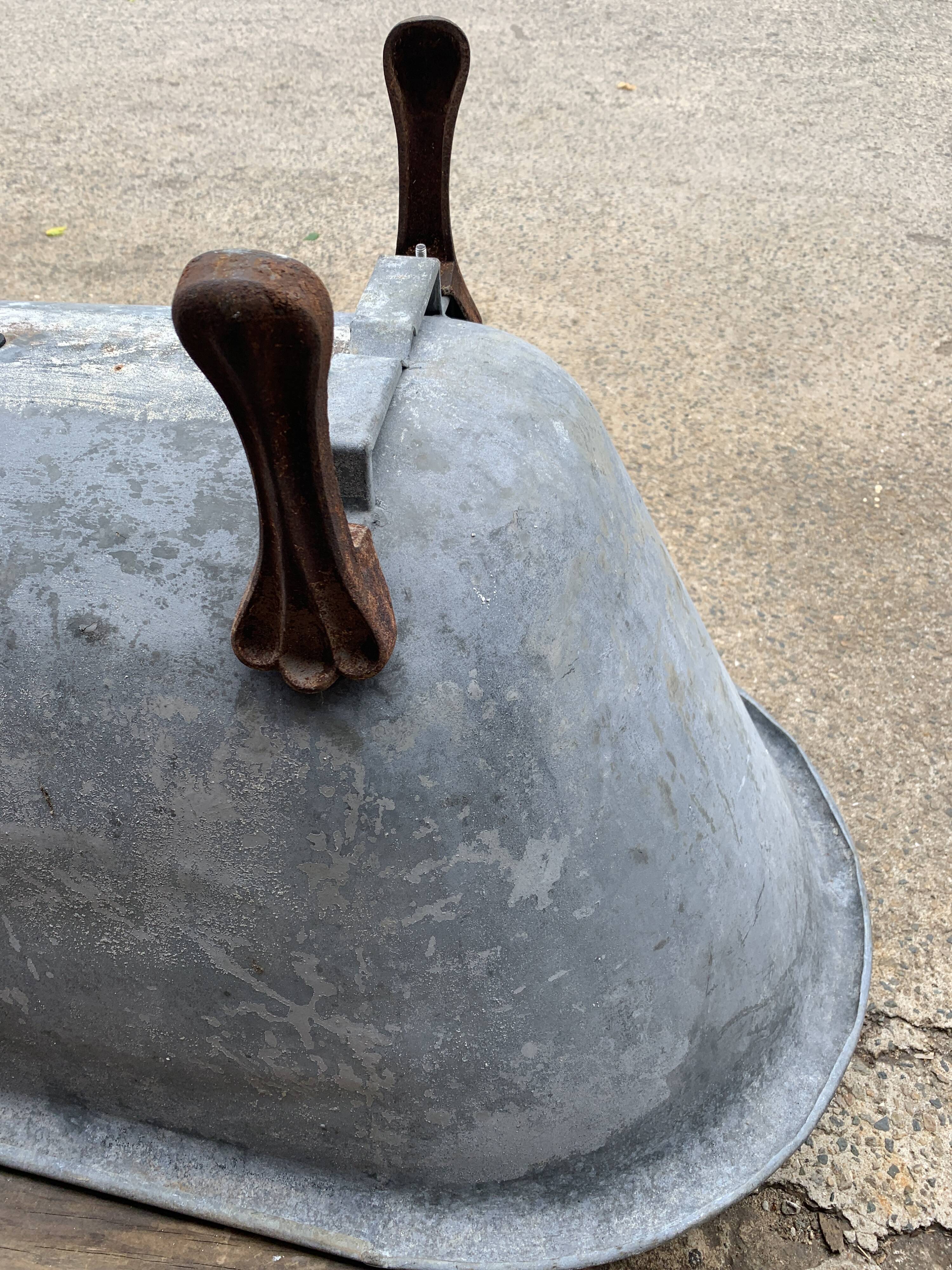 Ancient zinc bathtub