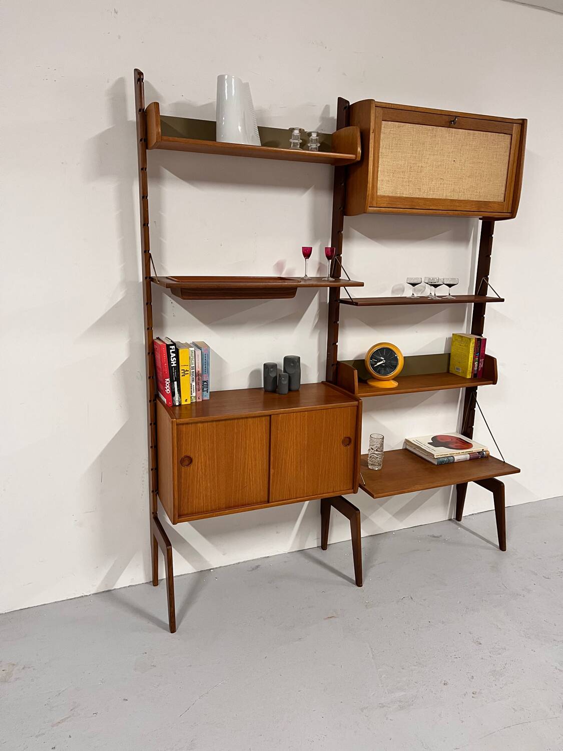 Teak library from the 1960s, Norway