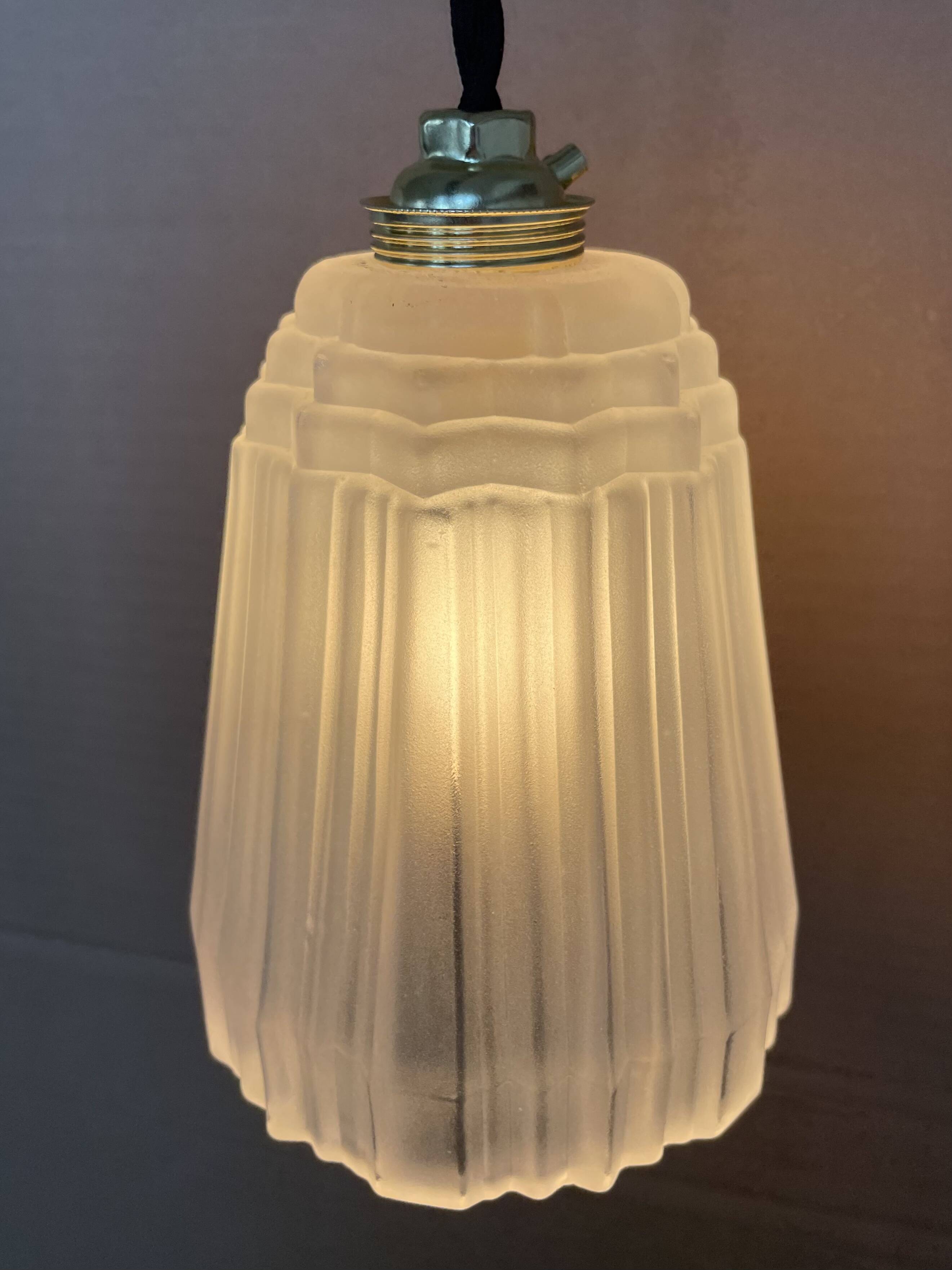 Small antique Art Deco pendant light
