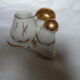 Limoges porcelain pepper and mustard salt shaker in mushroom shape
