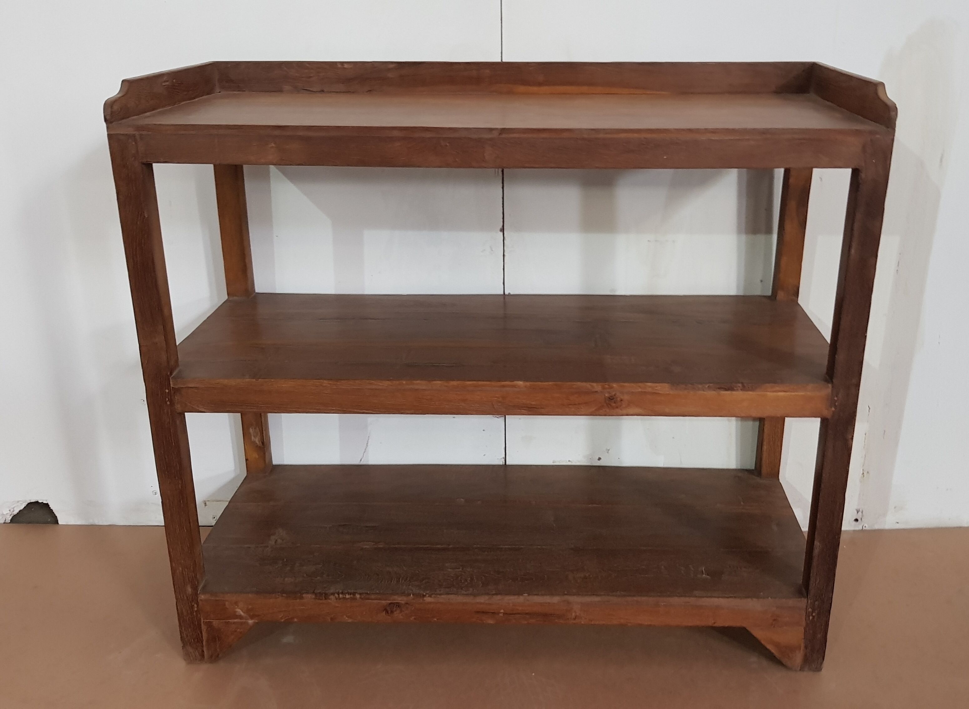 Burmese teak administration shelf