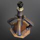Lampe de table Wabi Wabi fabriquée à la main avec abat-jour en raphia, Pays-Bas, années 1930