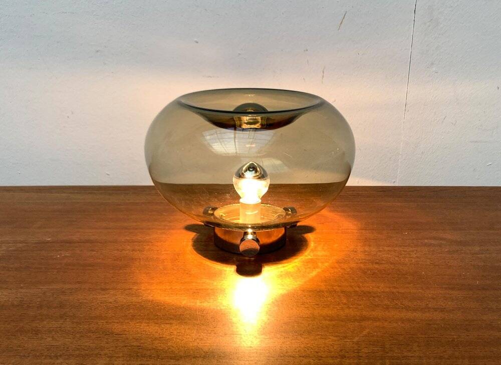 Lampe de Table en Verre Bulbe Espace Années 1960 Milieu du Siècle