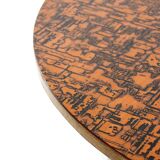 Round copper dining table