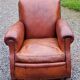 Leather club armchair back mustache from the 30s