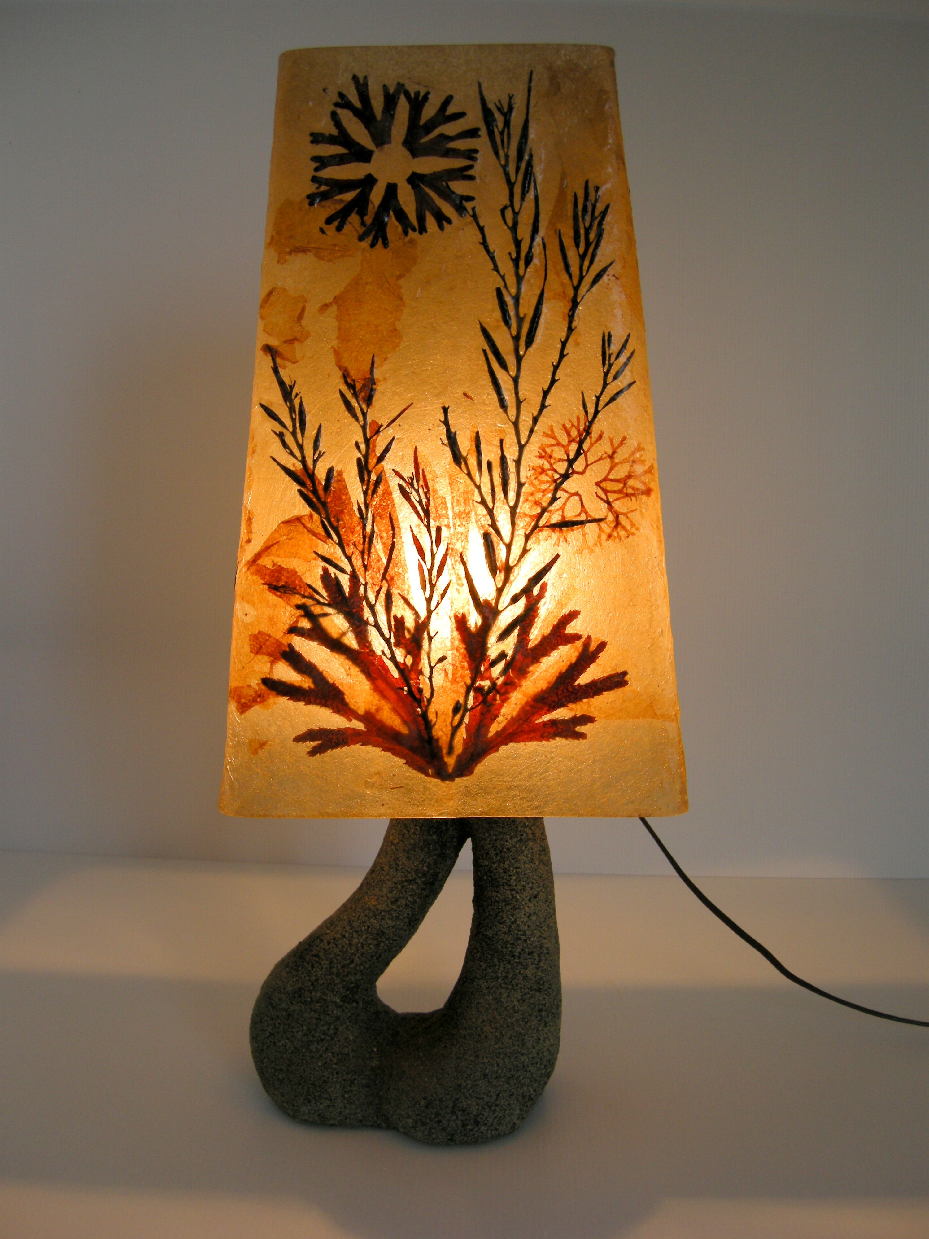 Stone & resin lamp 1970