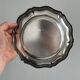 Antique sugar bowl or small sauce boat in patinated silver metal