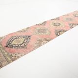 3x12 Soft Pastel Pink Turkish Runner Rug, 85x383Cm SK 5659