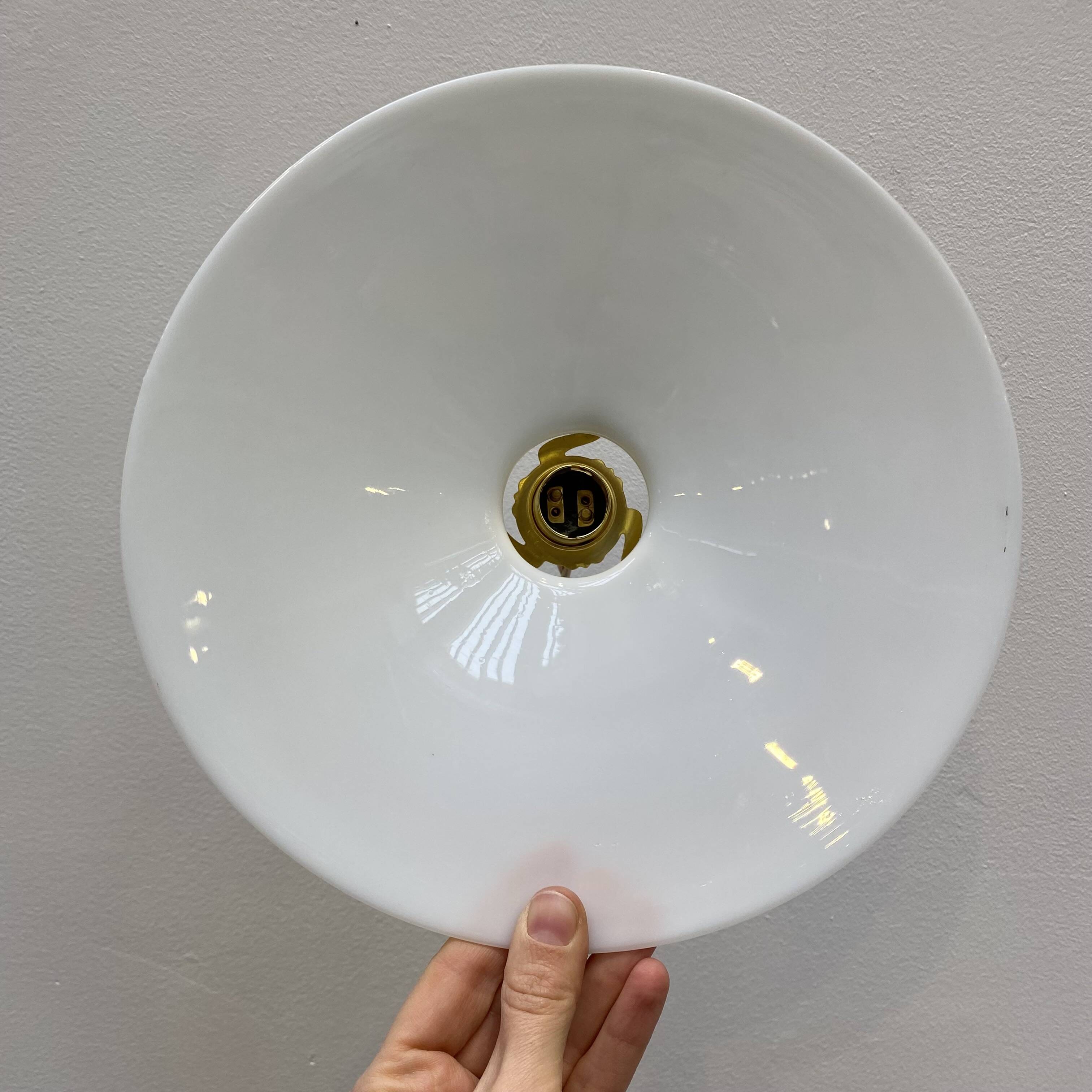 Vintage white opaline pendant light