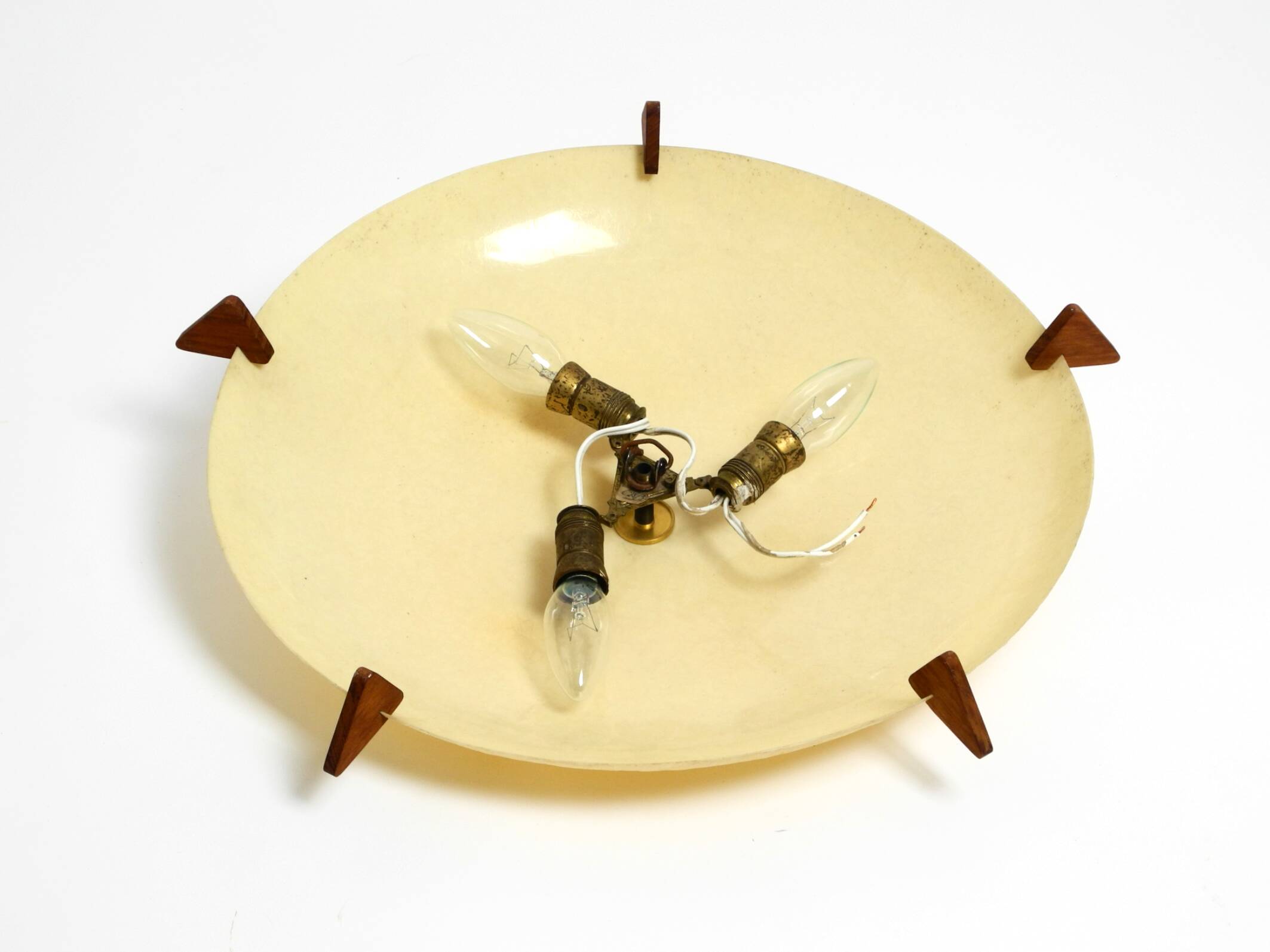 Beautiful original Mid Century Modern fiberglass ceiling or wall lamp