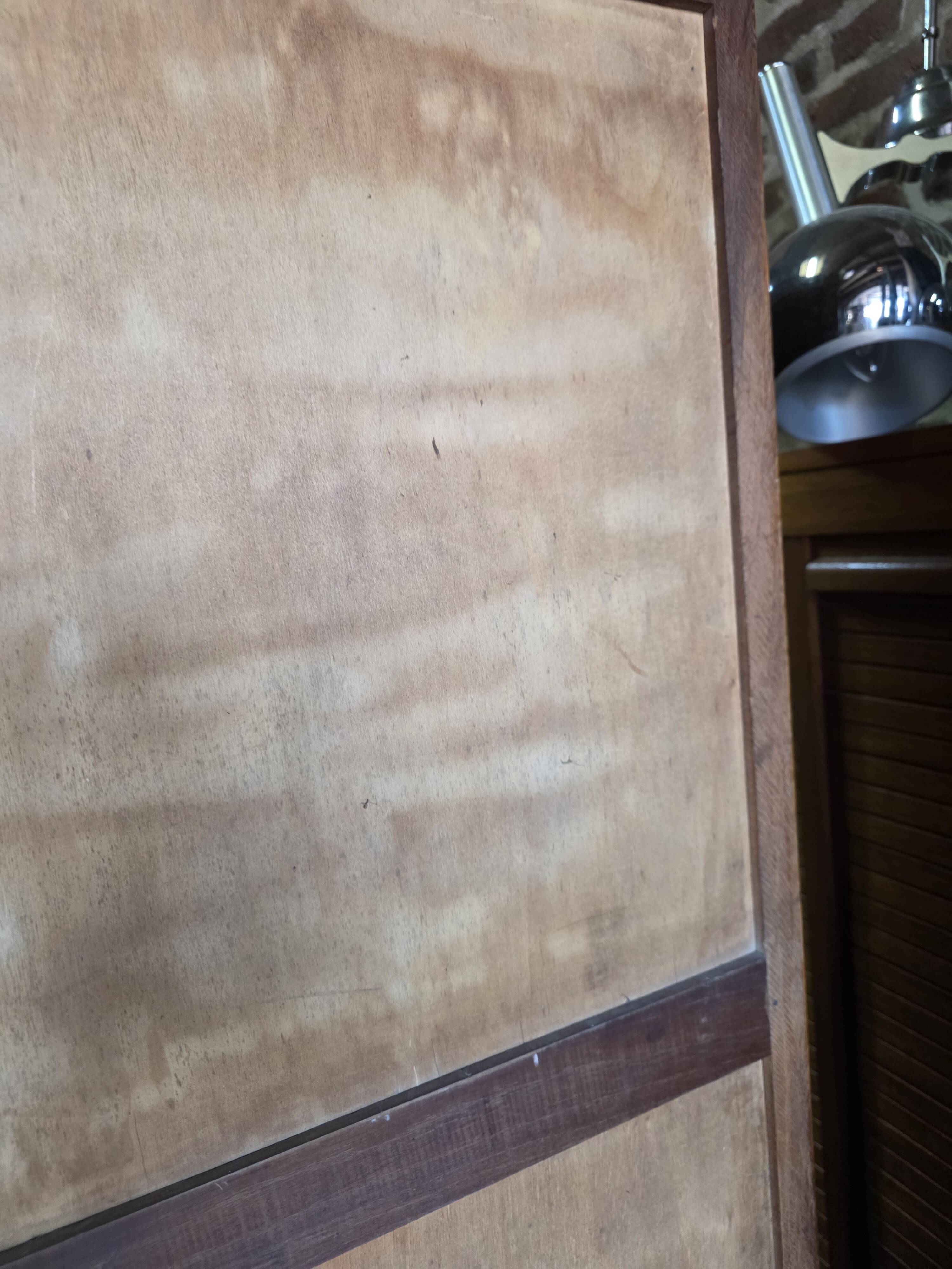 Antique double curtain cabinet in oak