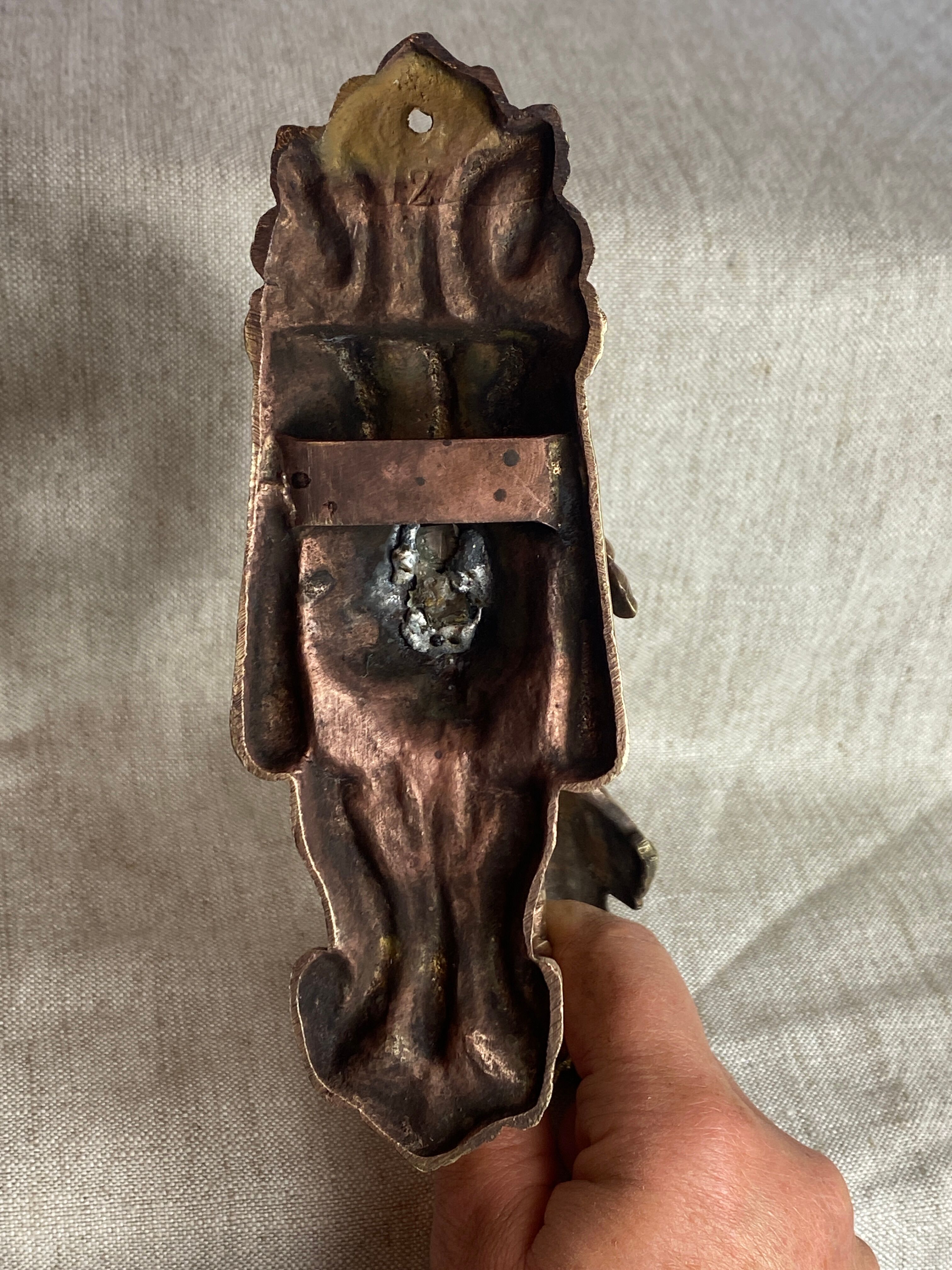 Golden bronze coat hook, 19th century